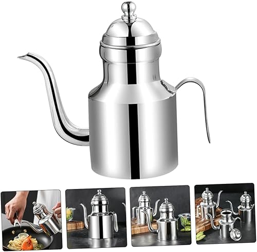 Miniatura 9 de HEMOTON Dispensador de aceite de acero inoxidable con tocino, tarro de salsa de vinagre Shoyu, botellas de salsa de soja, soportes para condimentos