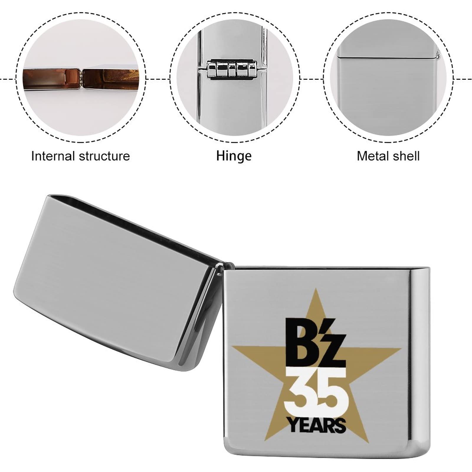 Amazon.co.jp: ジッポライターカバー B'z ロックバンド Zippo兼用