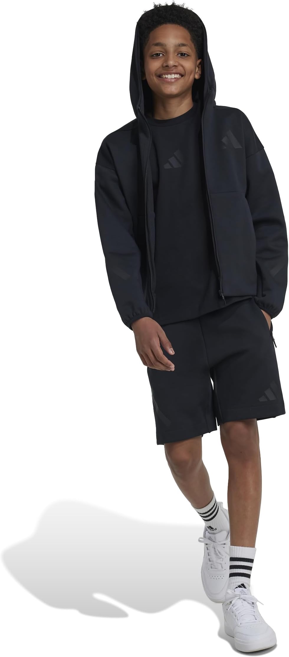 full black adidas tracksuit