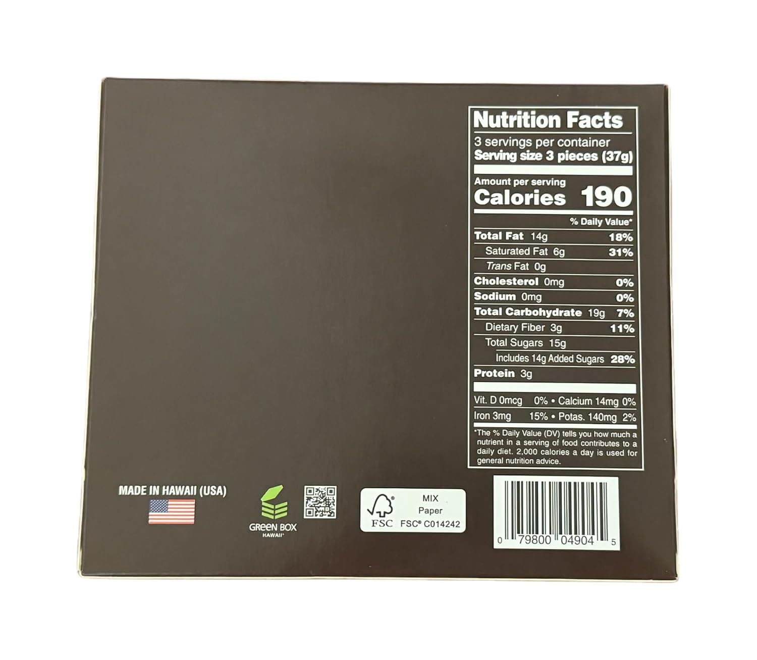Hawaiian Sun Dark Chocolate Covered Macadamia Nuts – 9 Pieces (4 oz / 113 g) image 2