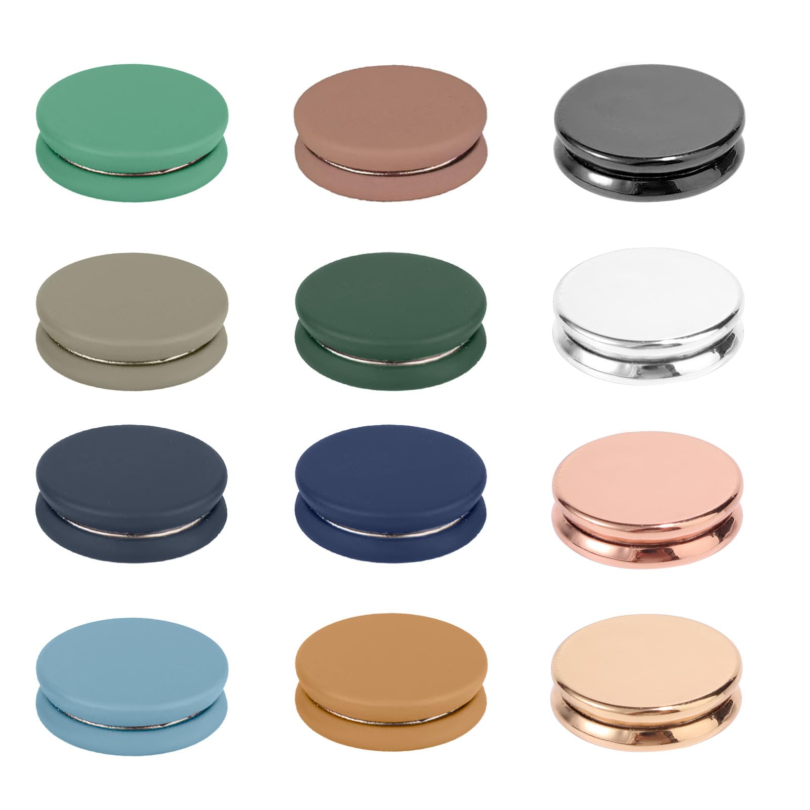 4 Épingles Magnétiques Hijab Multi-Usages - Aimants Broche Sans Épingle Ronde Pour Foulards Et Vêtements