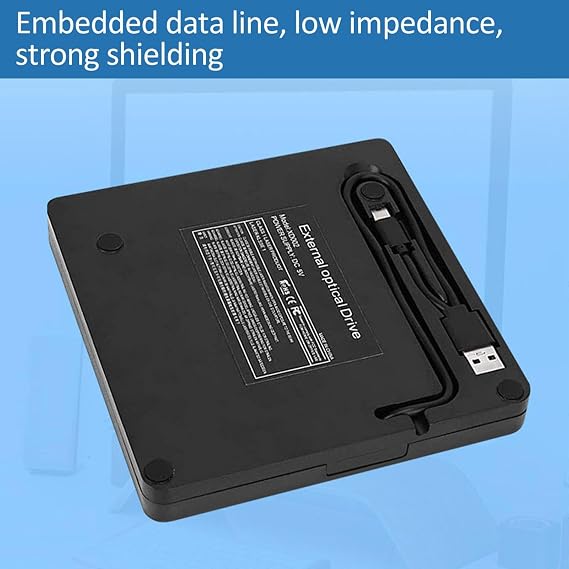 USB CD Drive External, USB 3.0 Portable CD Player and Writer, High Speed CD ROM Rewriter Writer, External Disk Drive, Laptop CD Reader