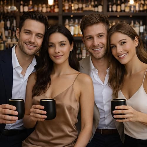 Miniatura 6 de Oojami 40 vasos de 12 onzas irrompibles de plástico sin tallo, para vino, champán, whisky, elegantes, duraderos, desechables, para interiores y