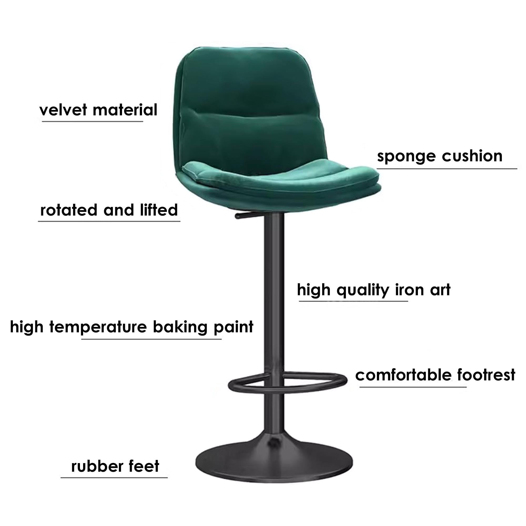 Amazon｜バースツール 3 個セット、高さ調節可能な回転バースツール