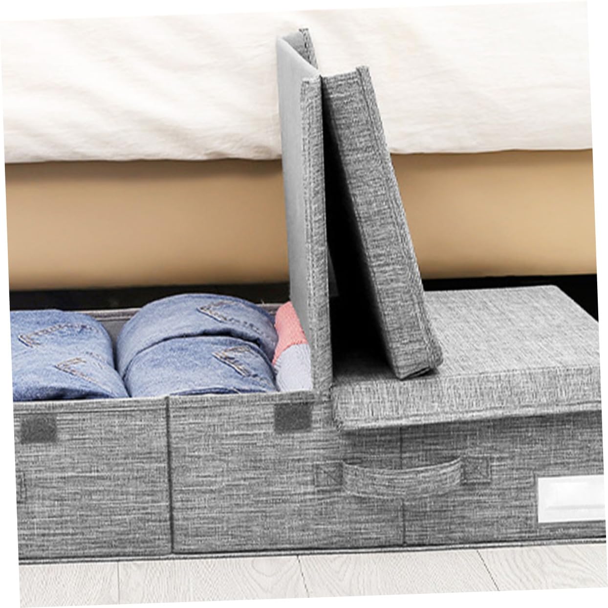 Zerodeko Organizador de Almacenamiento Debajo Cama Plegable de Tela