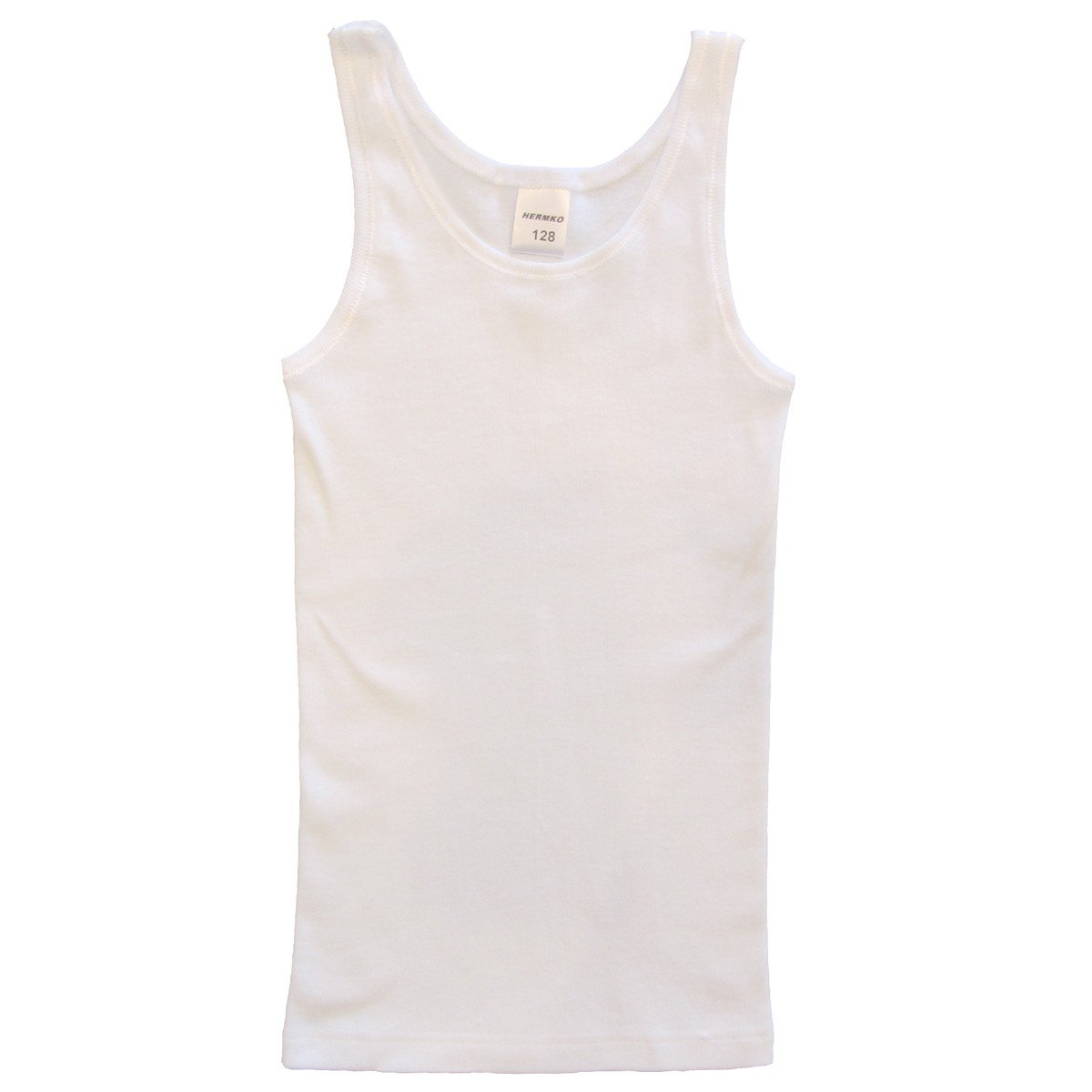 HERMKO 2000 Lot de 4 Maillots de Corps Filles en Coton 100% Bio, débardeur