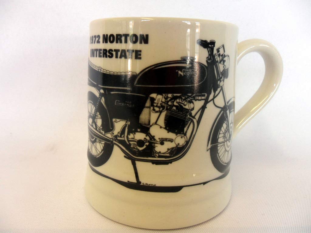 Heron Cross Pottery Black Vintage 1972 Norton Interstate Tankard Mug