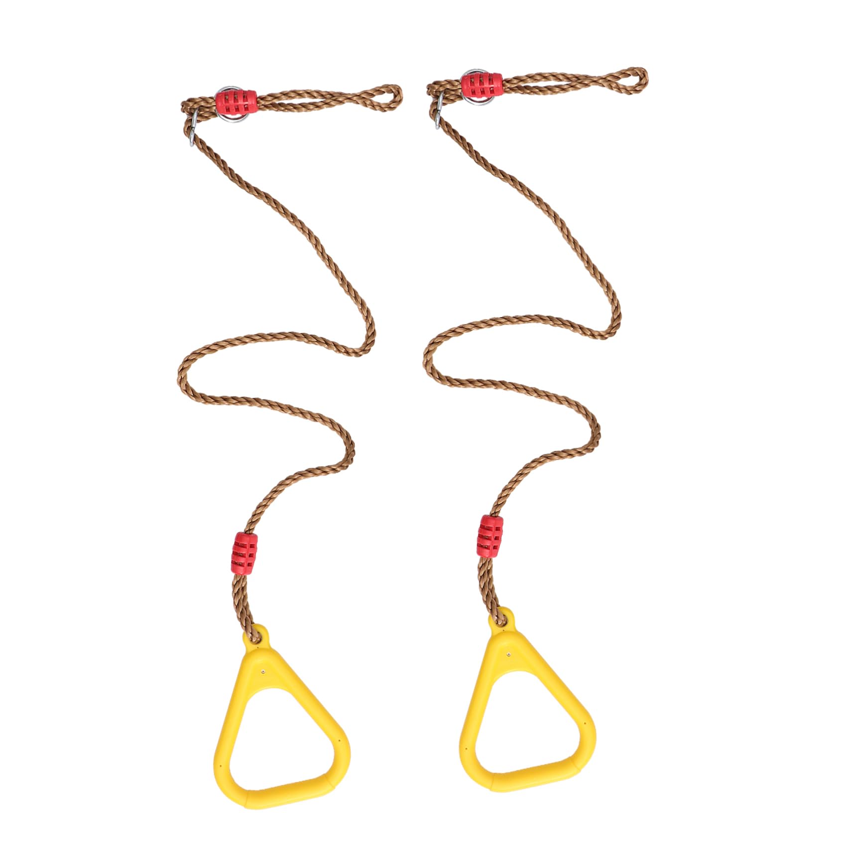 Mikikit 1pair Fitness Rings Exercise Handle Fitness Handles for Pull-up Handles Fitness Handles for Horizontal Bar Fitness Equipment Gymnastic Rings Wooden Yellow