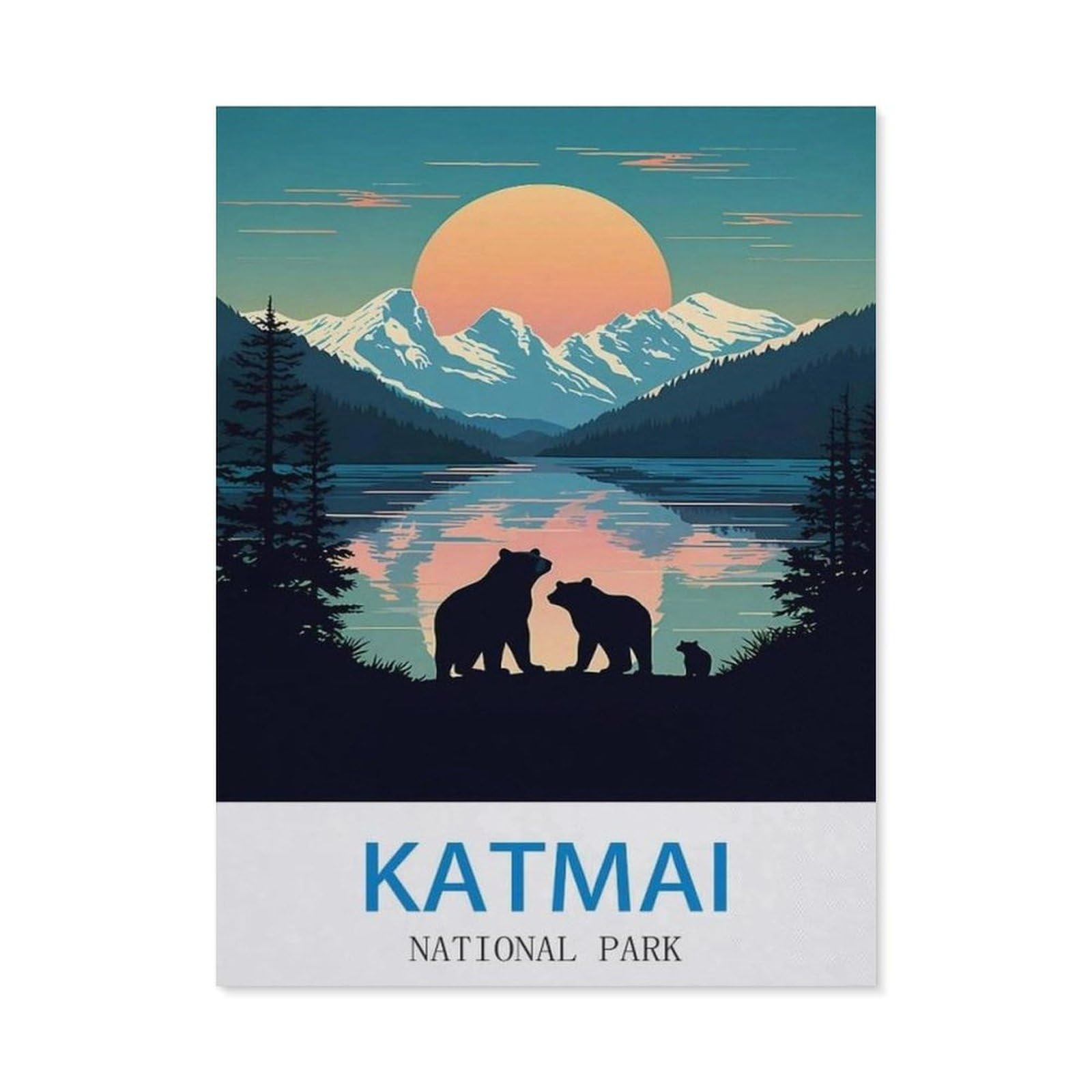BEAYODKP 5D Diamond Painting，Katmai National Park（40 x 50 cm）