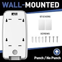 Vista 6 de Commercial Soap Dispenser Wall Mount Manual Pump Hand Soap Dispenser 800ml Gel Liquid Hand Sanitizer Dispenser Self Adhesive for Home Bathroom