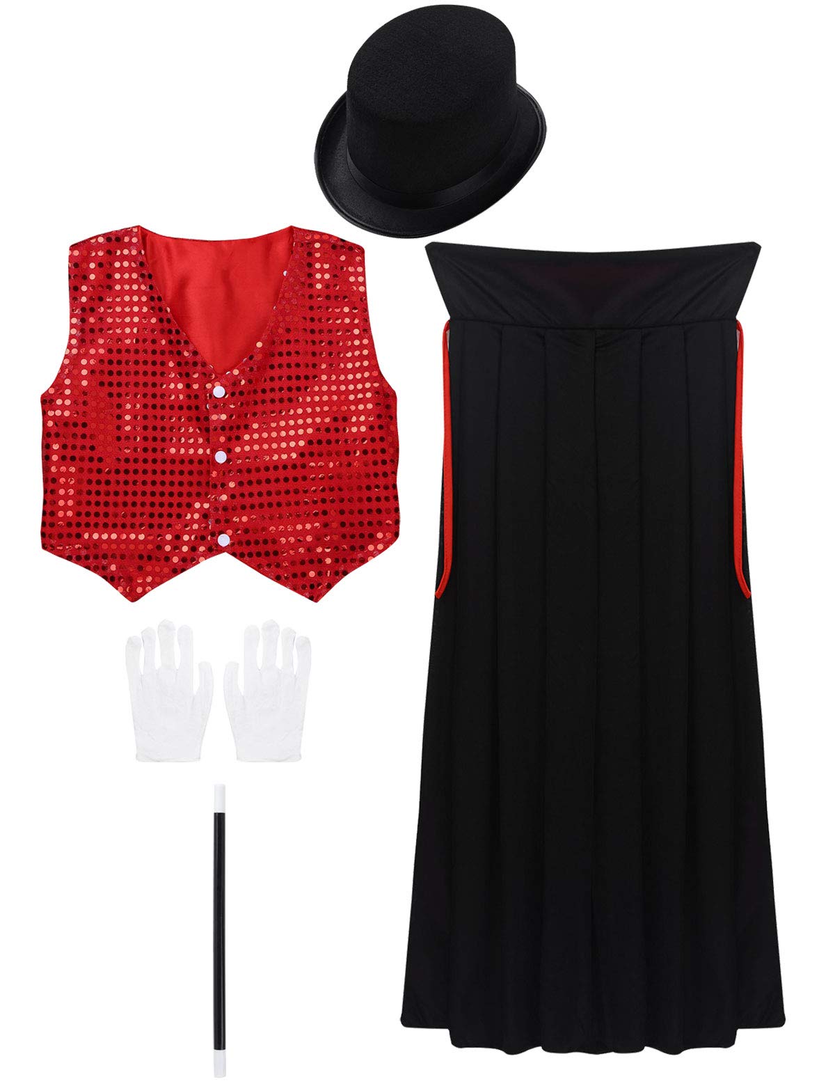 Abitoncc Lot De 6 Costumes De Magicien Avec Baguette Magique, Crava