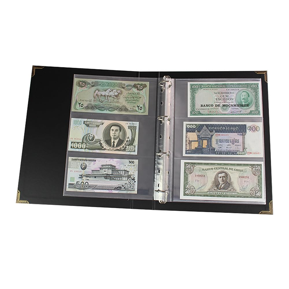 Libro di raccolta valuta, album per banconote a fogli mobili