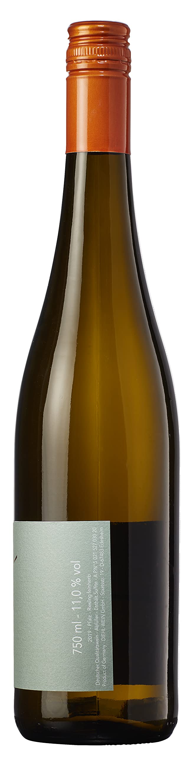 Weingut Diehl Riesling – Halbtrockener, milder Weißwein aus der Wein-Region Pfalz (1 x 0,75l) (Packung mit 6)