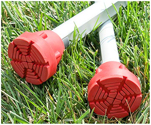 SureTip RED Crutch Tips & Cane Tip (Pair of 2) – 1 Size Fits All 3/4" 7/8” Inch - Extreme Grip Heavy Duty Universal Sizing Crutches Shafts Longest Lasting High Performance Rubber Non-Slip