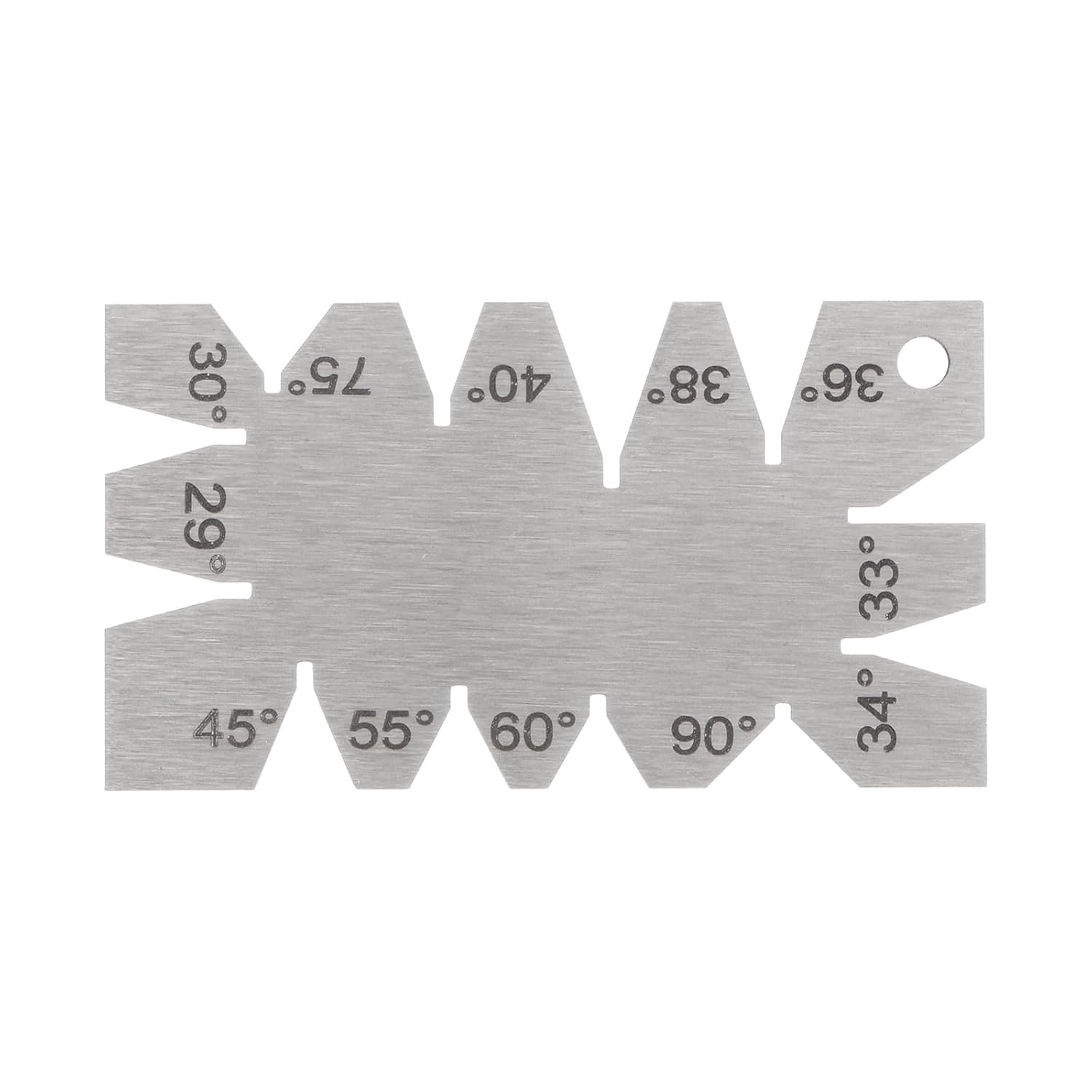 HARFINGTON Screw Thread Gauge Cutting Angle Gage Template 29° to 90° Multiple Angles Stainless Steel Lathes Measuring Tool, 1.2mm Thickness