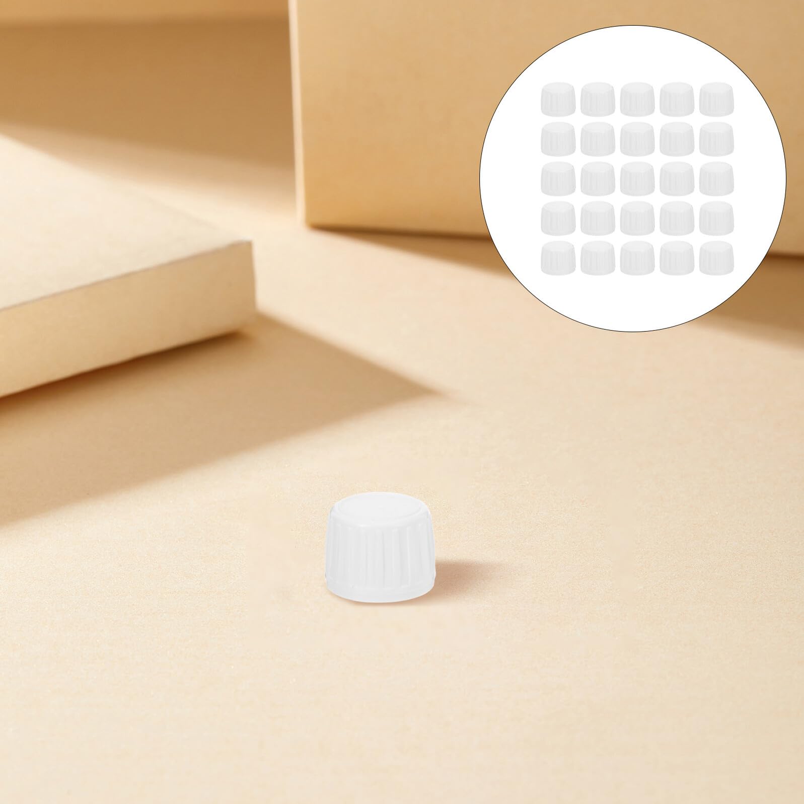 50 Pièces Bouchon en Plastique Blanc Étanche pour Bouteille de Liquide Oral, Design Filetage 28mm Structure Ergonomique, pour Usage à Domicile Pharmacie
