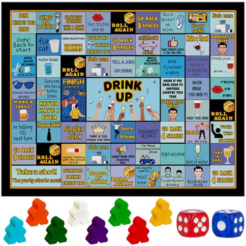 Luhiew Drinking Board Games for Adults,Drunk Dice Game Funny Bachelor Party Interactive Drinking Games for Age 21+ Drinking Games