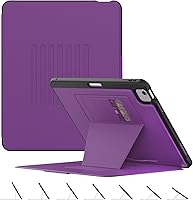 Vista 20 de BLOSOMEET Funda protectora para iPad Pro de 13 pulgadas M4 con protector de pantalla de vidrio templado y soporte para lápiz, funda azul de moda