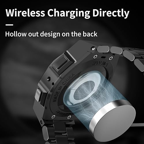 Miniatura 4 de Funda de lujo con correa diseñada para Samsung Galaxy Watch 654 de 1.732 pulgadas, resistente funda protectora militar de metal con correa táctica