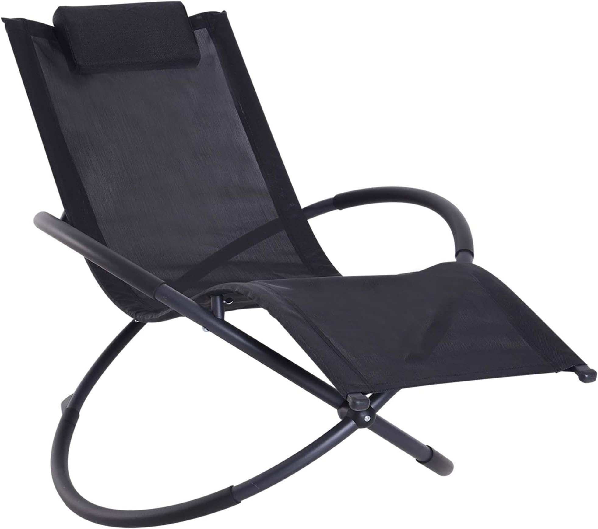 Outsunny Outdoor Orbital Lounger Zero Gravity Patio Chaise Sun Lounger