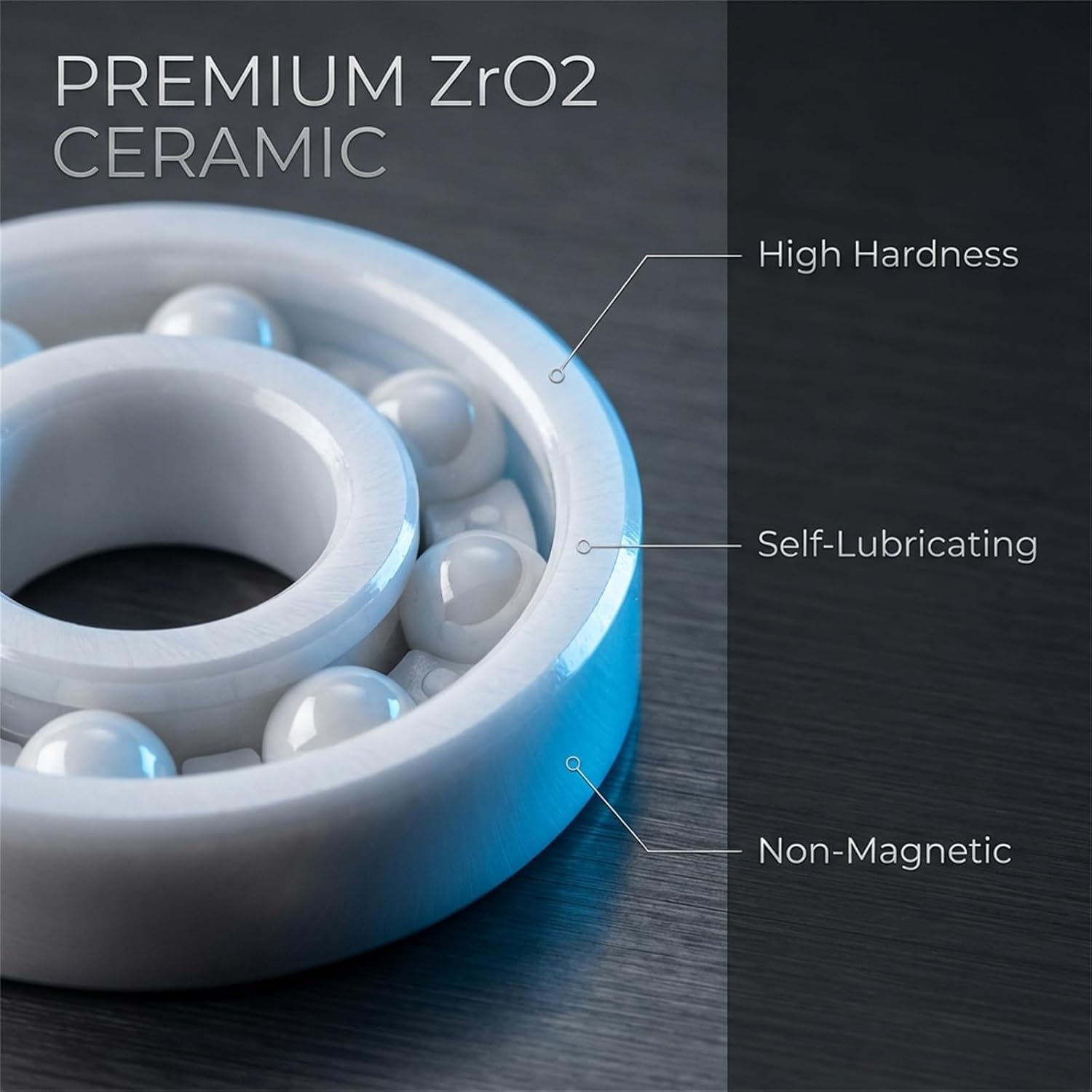 2PCS 608 ZrO2 Zirconia Full Ceramic Bearing Full ZrO2 Ceramic Ball Bearing Zirconia Bearing