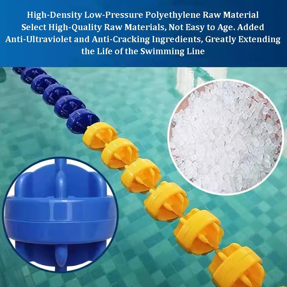 SwimmingSafety - Cuerda divisora hexagonal flotante para uso en interiores y exteriores, bola flotante que salva vidas, mejora la seguridad y el disfrute