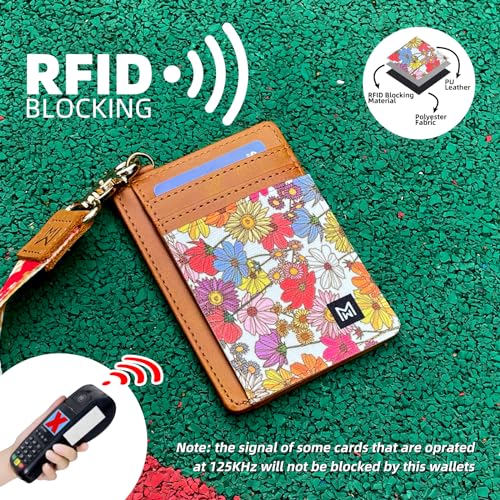 Image of Credit Card Holder Wallet for Women Slim Minimalist Wallet RFID Blocking PU Leather Wallets Elastic Front Pocket Wallet for Women