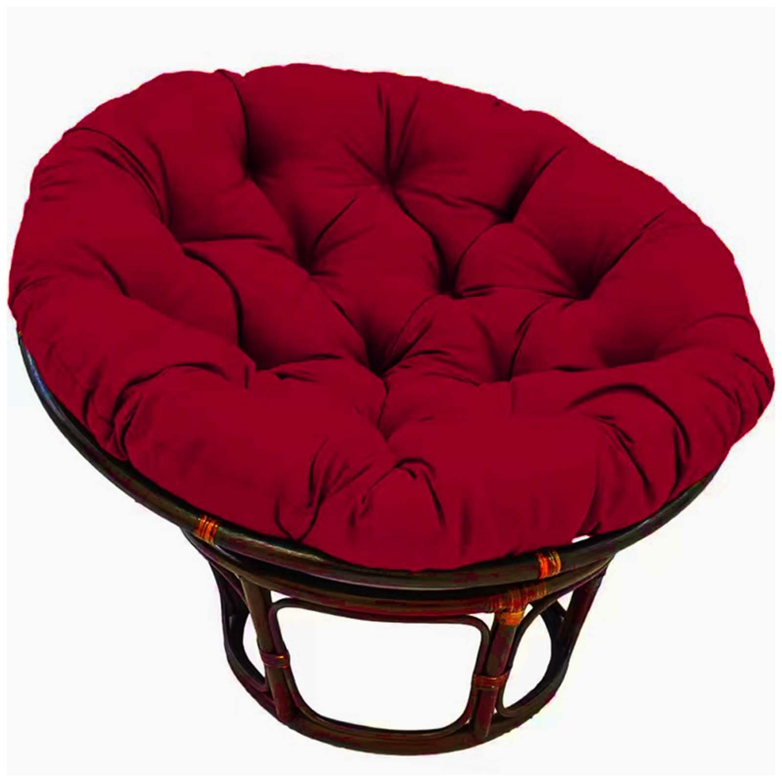 LUYAYW Hanging Basket Seat Cushion - Thick Leisure Hanging Basket Chair Cushion, Washable Round Patio Seat Cushion for Indoor Outdoor Swing Chair Office Rocking Chair(Wine red,60 * 60cm)