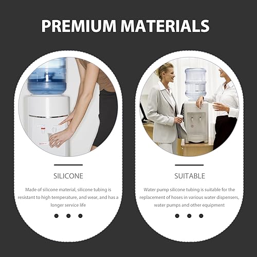Miniatura 9 de Angoily Manguera de repuesto de tubo de silicona para bomba dispensadora de agua, compatible con bomba eléctrica de botella de agua potable, tubería