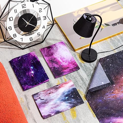 Image of ROCEEI Pack of 4 Fluorescent Light Covers for Ceiling Lights, 4 x 2 Ft, Magnetic Light Covers for Classroom Office Home School Ceiling Decor(Nebula)