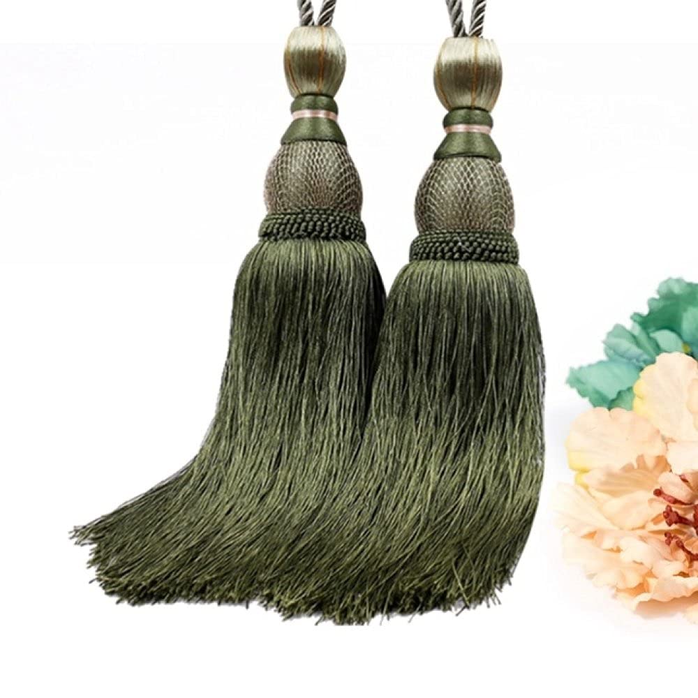 embrasse à pompon vintage, Lot de 2 pinces à rideaux luxe for décoration maison, accessoires suspension, ceinture, sangle rideau, boucle d'embrasse pompon, comme illustré 3(As Shown)