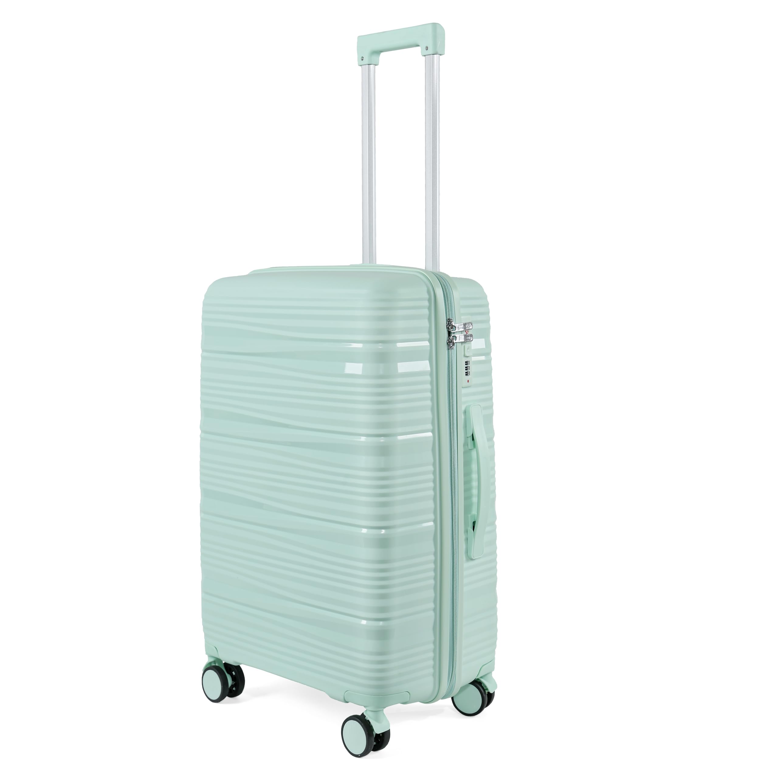 3g Vacanza Polycarbonate Hardsided Luggage Medium 8 Wheel Spinner Trolley Bag, With All Matching Accessories Travel Suitcase For Men & Women ((Green/ 65 Cms)-picture-9