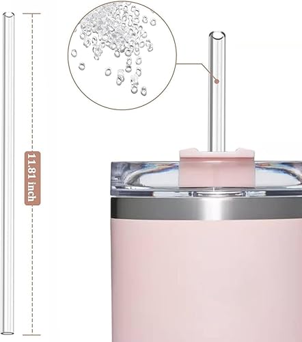 Miniatura 3 de 12 tapones de popote de repuesto para Stanley Cup de 40 onzas y 30 onzas, 2 tapones cuadrados para derrames, 2 tapones redondos para fugas, 2 tapas