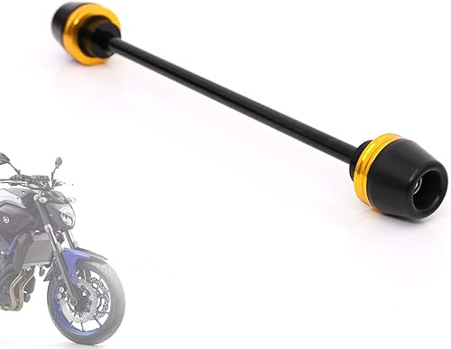 Miniatura 4 de MC MOTOPARTS Compatible con MT07 FZ07 2018-2019 Negro Rueda Delantera Eje Tenedor Sliders Protectores Crash Protector