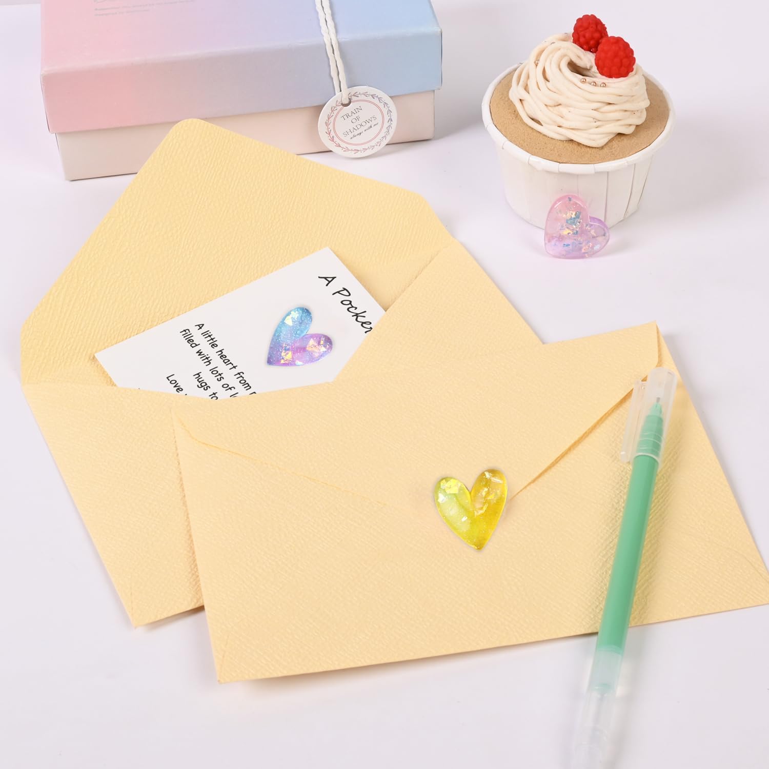 GINCEVHY 40 Sets Pocket Hug Tokens, Heart Keepsake Gifts with Hug Cards