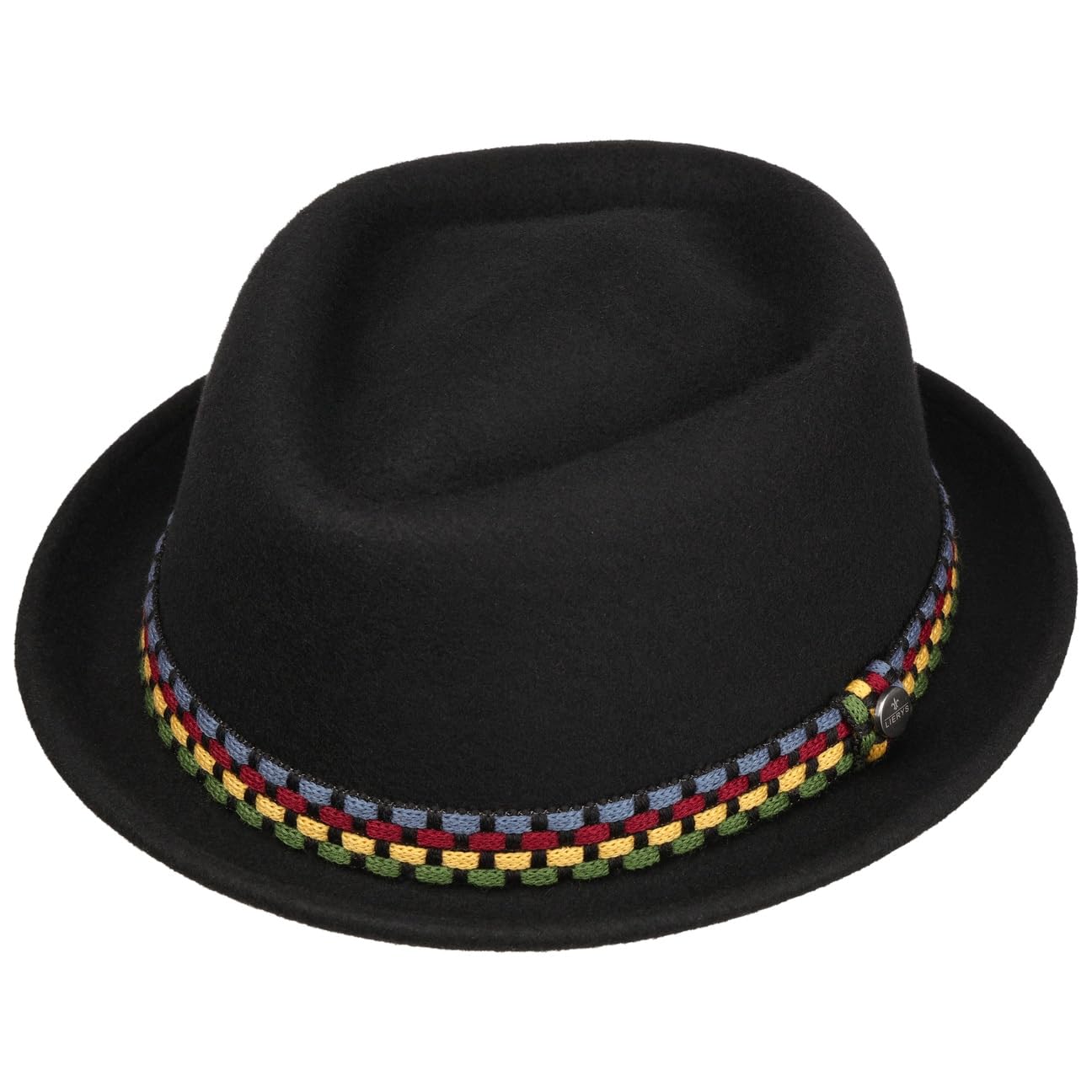 Lierys CHAPEAUSHOP Pork Pie Chapeau de Feutre avec Bande en Tissu Fabrique en Italie Homme Automne Hiver