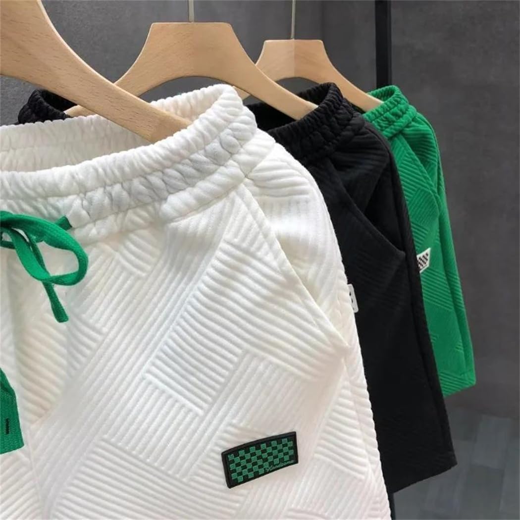Dvbfufv Bequeme Herren-Shorts, atmungsaktiv, elastische Taille, modisch, lockere Passform, Laufsport-Sweathose