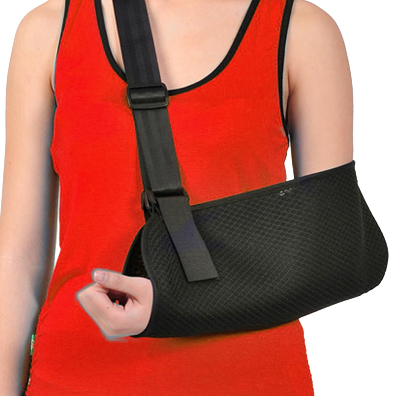 Arm Sling for Shoulder Injury, Adjustable Meshshoulder Sling for Arm Support(Black)