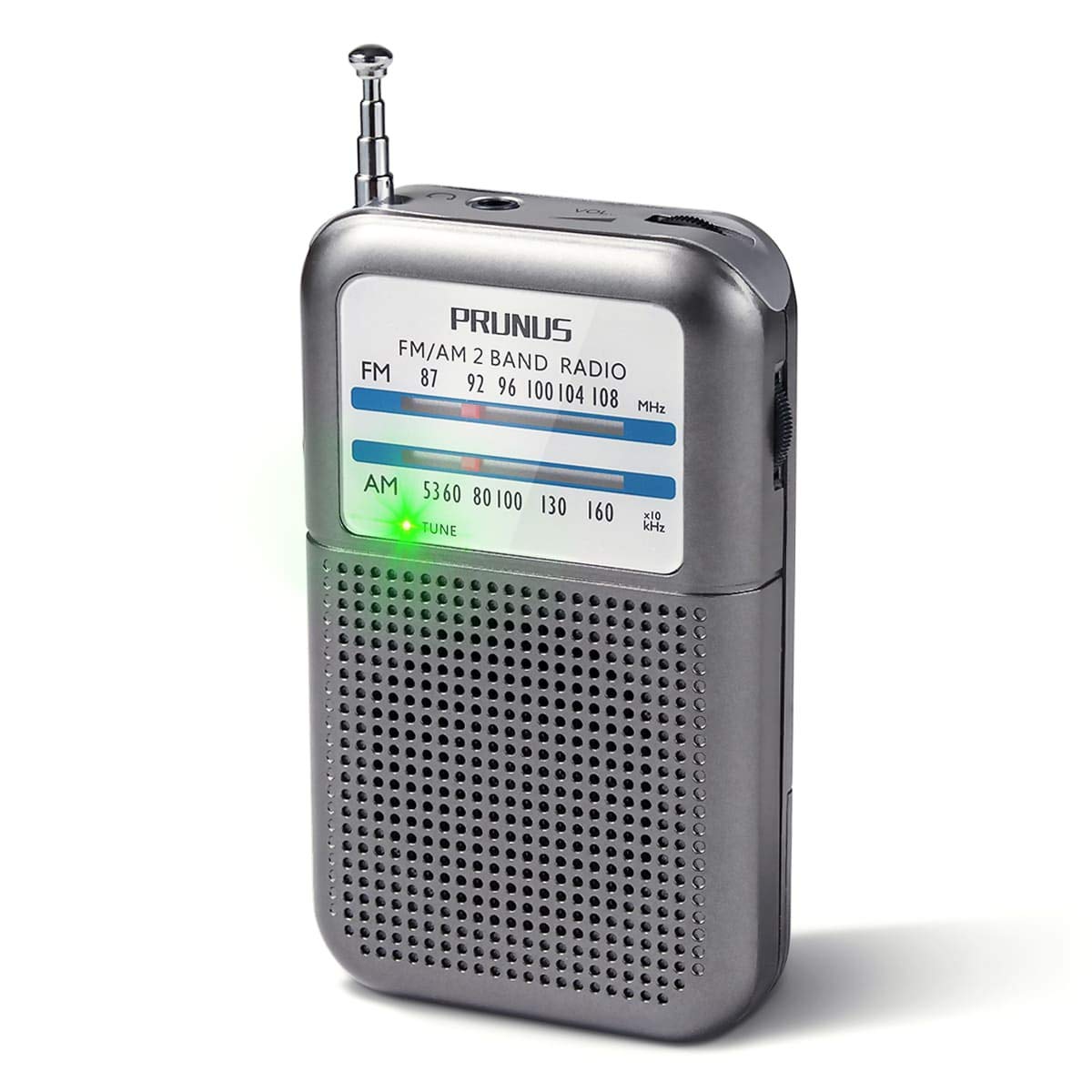 Pocket Battery AM FM Radio Portable, Mini Transistor Radio with Excellent Reception, Tuning Knob with Signal Indicator, AAA Battery Operated for ICE Storms&Walking, DE333 by PRUNUS