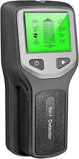 Hands DIY Stud Finder Sensor 5 in 1 Wall Scanner Electronic Stud Sensor Locator Wood Beam Joist Finders Portable Wall Detector w/ LCD Display Wood AC Wire Metal Studs Stud Finder Sensor(silver)