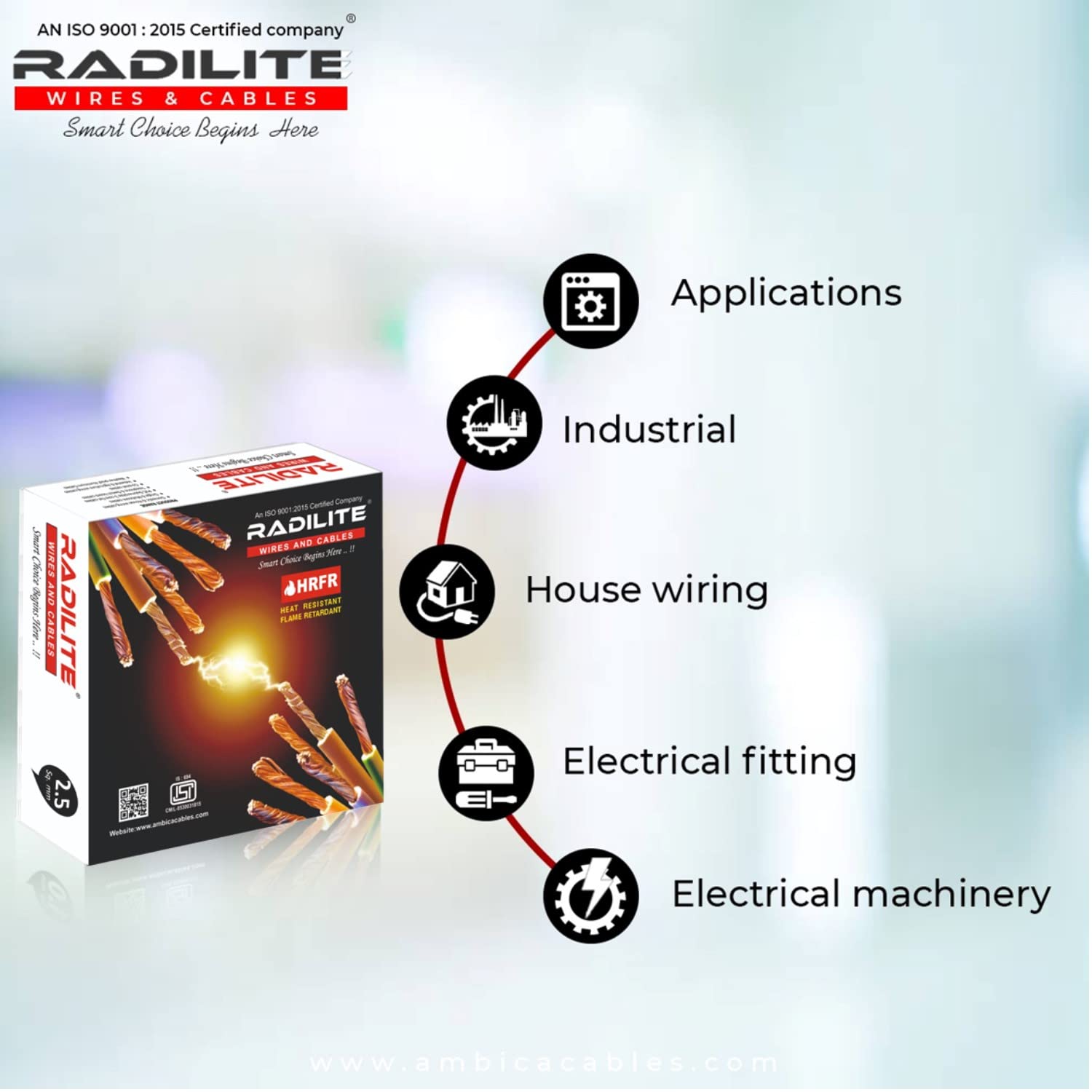 Copper Wire with Triple Layer PVC Coating, Single Core Flexible Electric Cable for Domestic & Industrial Connections (2.5 mm, 90m Long, Red),RLWC14 — Amazon image 3