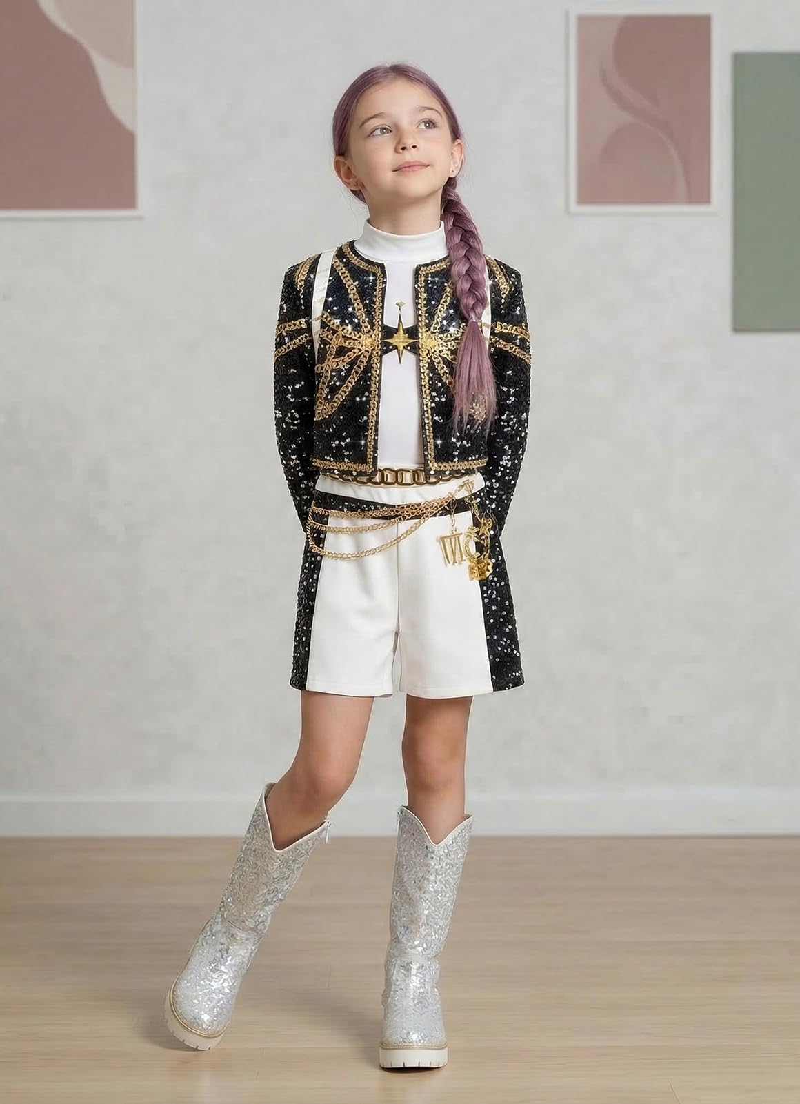 Girls and boy Halloween Costume, Top and Pants Set, for Cosplay Events and Parties, Ages 7-8 Years — view 4