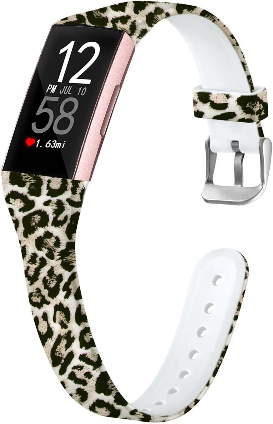 Keponew Compatible with Fitbit Charge 4 / Charge 3 / Charge 3 SE Bands for Women, Slim Strap for Fitbit Bands Charge 4 Women, Soft TPU Printed Fadeless Pattern Wristbands, Large, Cat Paw : Electronics