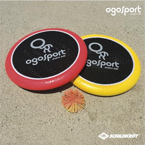 Schildkröt® Ogo Sport Set, 2 Ogo Softdiscs Ø29cm, rot und gelb, 1 Ball, Standardgröße, beliebte Spiel-Klassiker, 970117