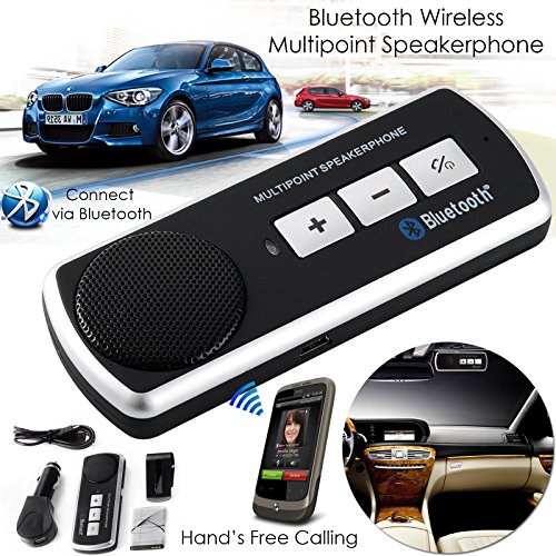 BLUETOOTH HANDSFREE CAR KIT SPEAKER SUN VISOR CLIP FOR MOBILE iPhone 4 4S Samsung Galaxy S3 i9300 v2.1 and all other phones by Bositools