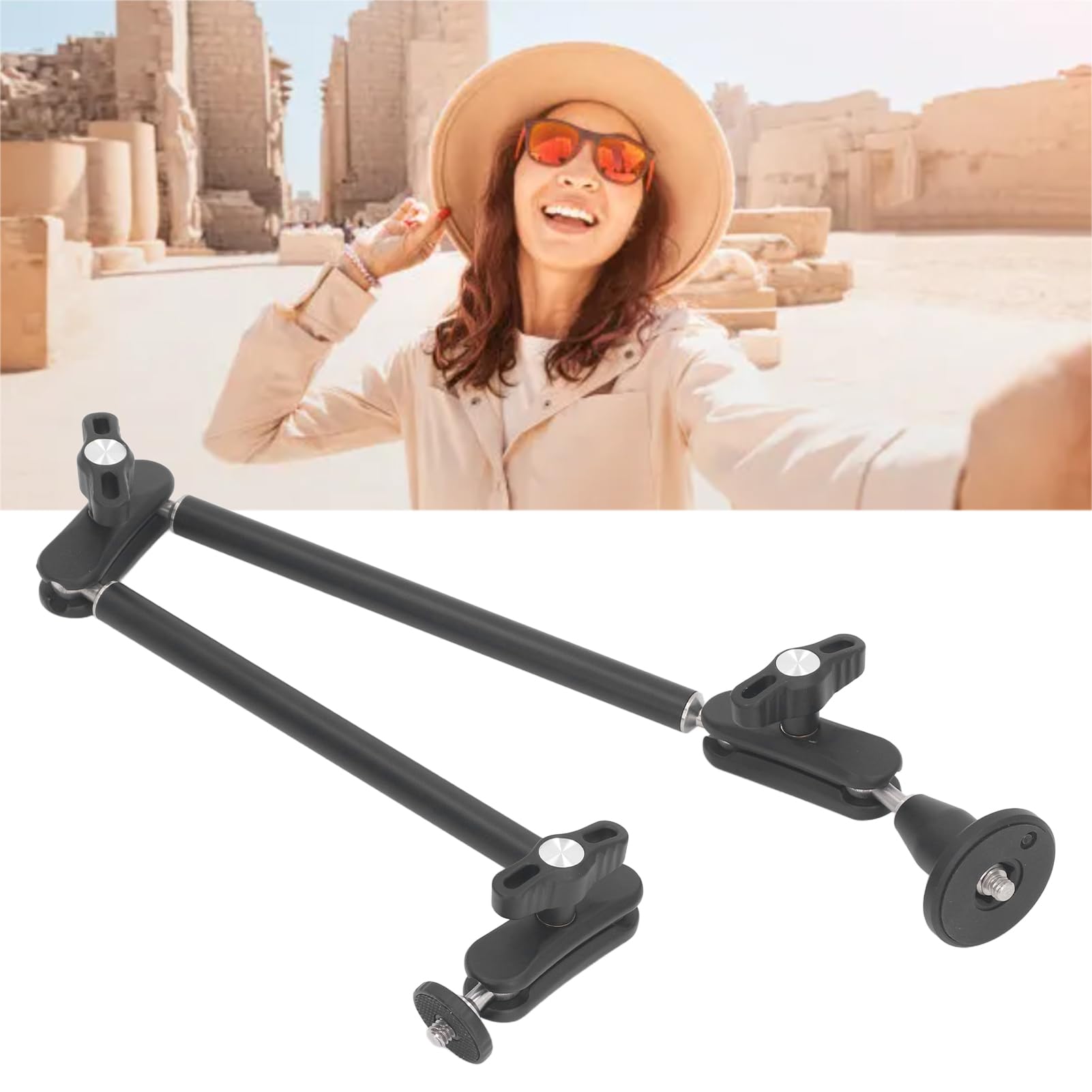 Brazo Mágico de Fricción Articulado, Brazo Mágico de Cámara de Rotación de 360° con Tornillo de Bloqueo de 1/4 y 3/8, Soporte de Cámara de Brazo Mágico para Luz Relleno, Teléfono
