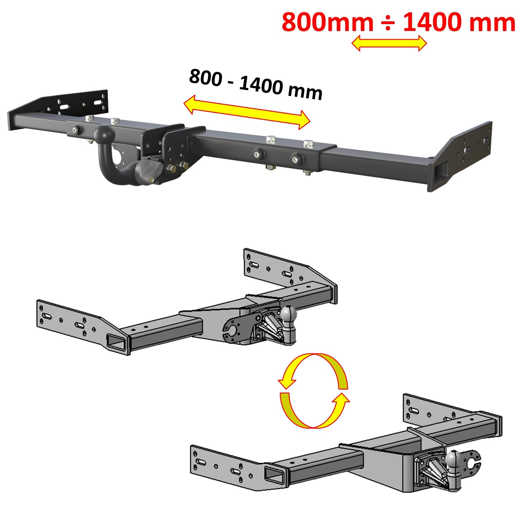 Anhängerkupplung Verstellbar - 4-Stufen Für Wohnwagen & Anhänger