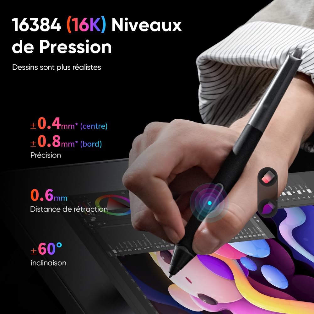 XPPen Artist Pro 14 (Gen 2) Tablette Dessin Portable avec Stylet X3 Pro