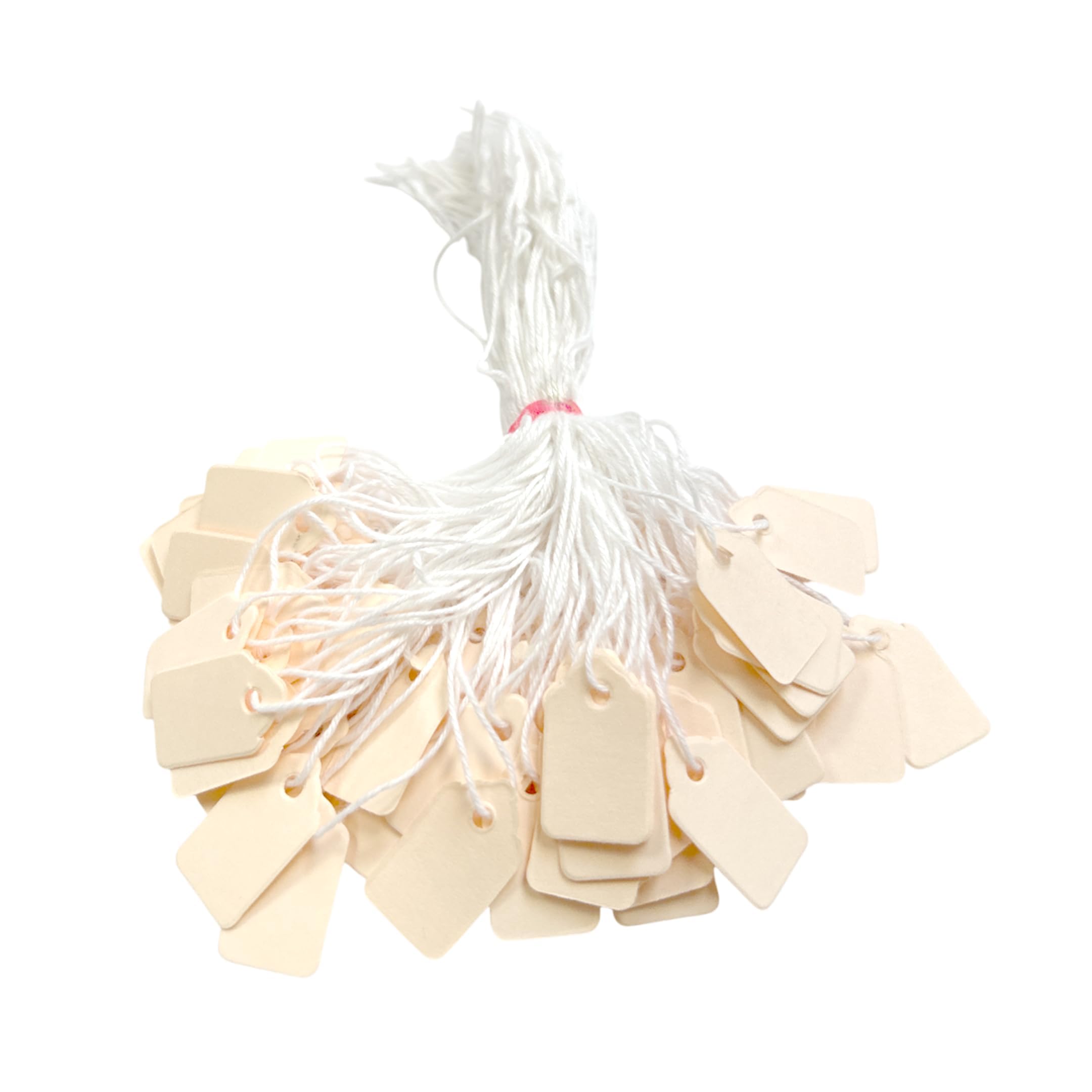 Pack of 200 Small Ivory Strung Tags Price Tickets 13 x 20mm