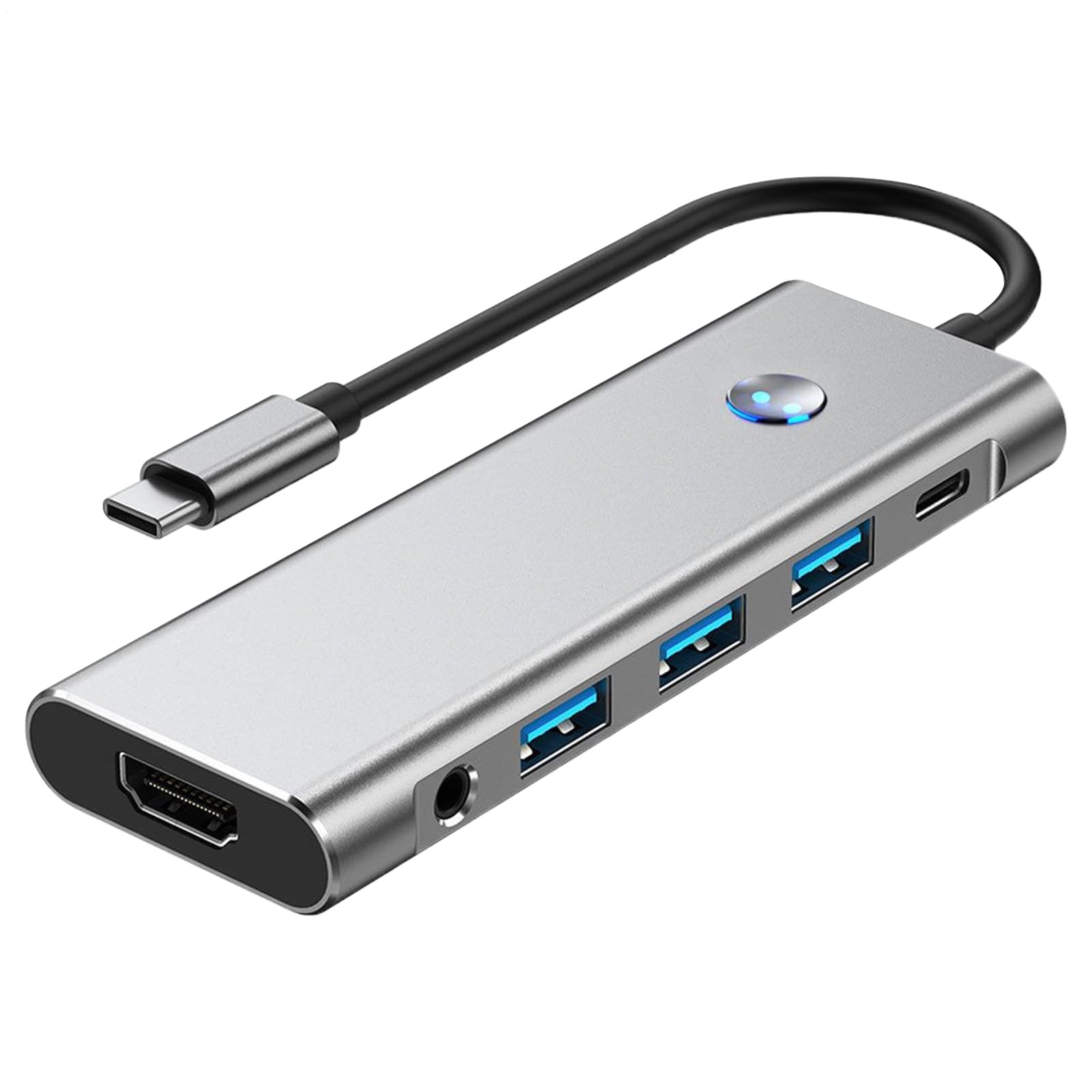 USB C Hub - USB C Multiport Hub | Portable Uusb Laptop Hubs | Data Transmission Station Splitter | Data Transmission Adapter Station Expande For Presenters Professionals Tech Business